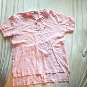 High low pink Izod Lacoste Women's Polo